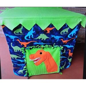 New One Of A Kind Handmade Kids CARD TABLE PLAY TENT Dinosaur Theme TENT ONLY
